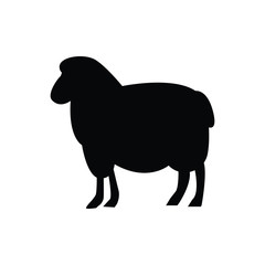 Sheep silhouette vector symbol animal