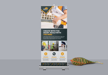 Construction Business Roll Up Banner Layout