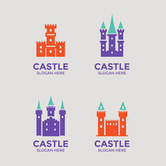 Castle logo or emblem set