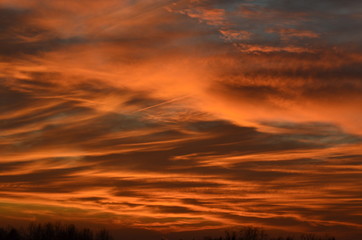 sunset in the sky
