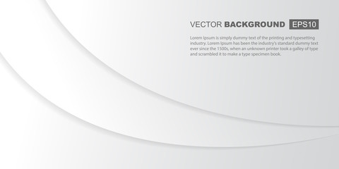 Abstract White Gray Gradient Elegant Waves Background Template