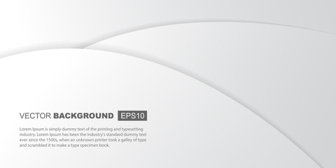 Abstract White Gray Gradient Elegant Waves Background Template