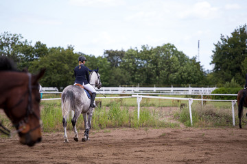 rider on a horse galloping across