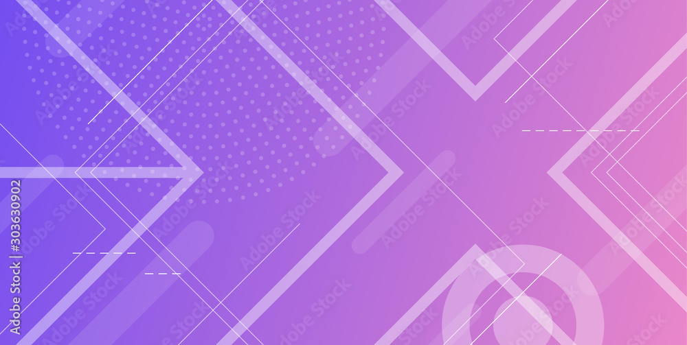 Wall mural gradient vector geometric shapes background. minimal geometric background with trendy gradient. colo