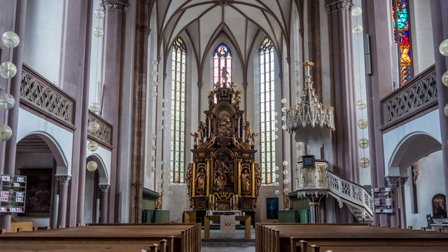Altar and apse of the church of Saint Peter in Kulmbach