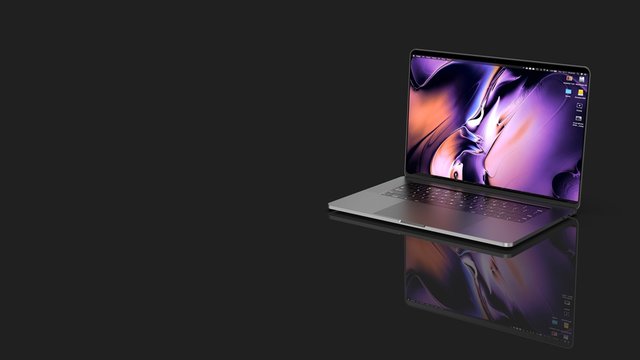 Cracow, Poland - November 16, 2019 : MacBook Pro a new version OS for Mac of the laptop from Apple.