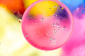 Abstract colorful background. Oil and water drops. Rainbow blurred texture. 3d Render illustration