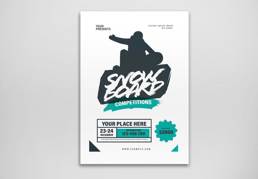 Snowboard Graphic Flyer Layout