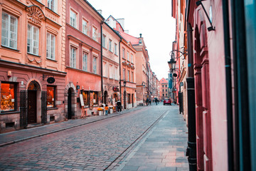Street in the old town of Warsaw
