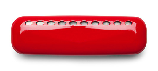 Red Harmonica Top View