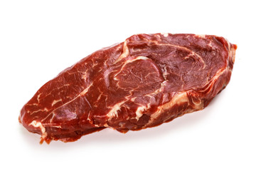 Raw piece of beef meat