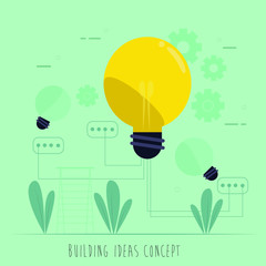 building ideas concept design. flat design illustration