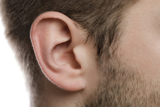 Closeup of male ear