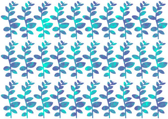 Leaf silhouette pattern with galaxy texture