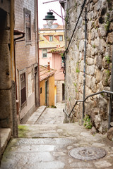  streets of the Barrio Do Barredo, Porto, Portugal