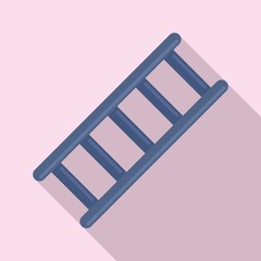 Metal ladder icon. Flat illustration of metal ladder vector icon for web design © anatolir