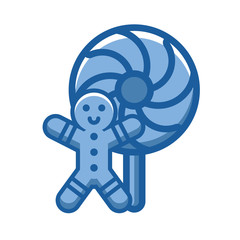 sweet lollipop candy isolated icon