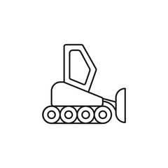 excavator - minimal line web icon. simple vector illustration. concept for infographic, website or app.