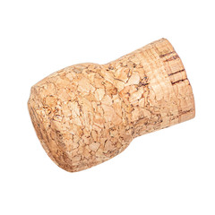 Wine cork isolated on white background.  Food and drink concept.