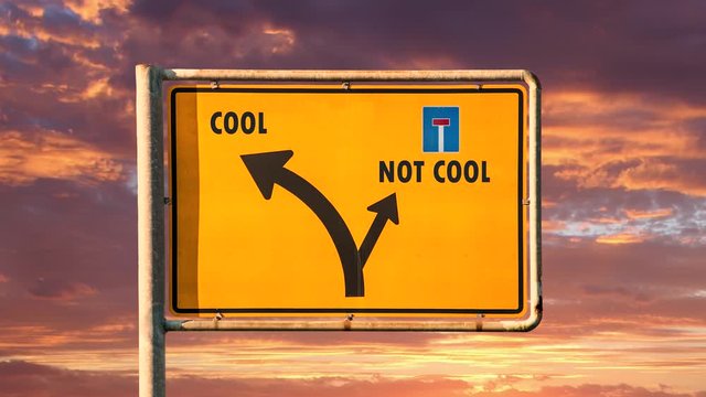 Street Sign to Cool versus Uncool