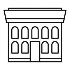 Chalet cottage icon. Outline chalet cottage vector icon for web design isolated on white background