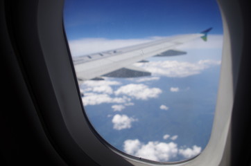 Fototapeta premium view from window of an airplane