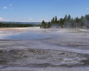 Celestine Pool, Lower Geyser Basin at Yellowstone National Park.