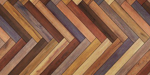 Texture de parquet en bois sans soudure à chevrons horizontaux divers