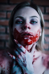 Girl with bloody hands © Lenore