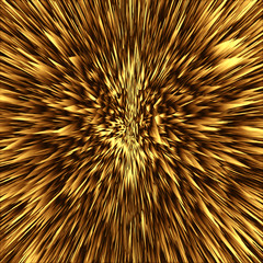 Gold ray background and glowing beam texture, burst.