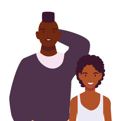 men with different poses on white background