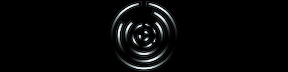 Digital art, panoramic abstract 3D objects, Germany