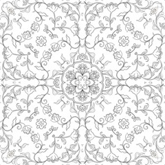 Eastern ethnic motif, traditional muslim ornament. Seamless pattern, background. Vector illustration