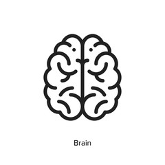 Brain icon vector data illustration on white background