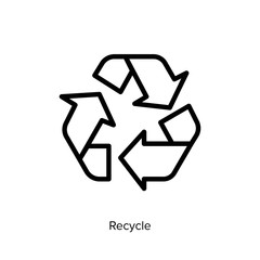 Recycle icon vector illustration on white background