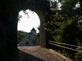 Motsameta monastery. Famous Landmark Of The Medieval Georgian Architecture, Kutaisi, Georgia. UNESCO World Heritage Site.