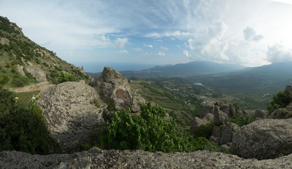 Fototapeta na wymiar mountain landscape panorama of Crimea