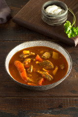 Beef goulash with sour creame