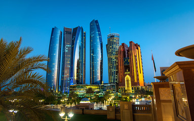  Abu Dhabi skyscrapers at the downtown