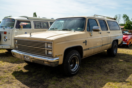 PAAREN IM GLIEN, GERMANY - MAY 19, 2018: Full-size pickup truck Chevrolet Silverado C10, 1982.