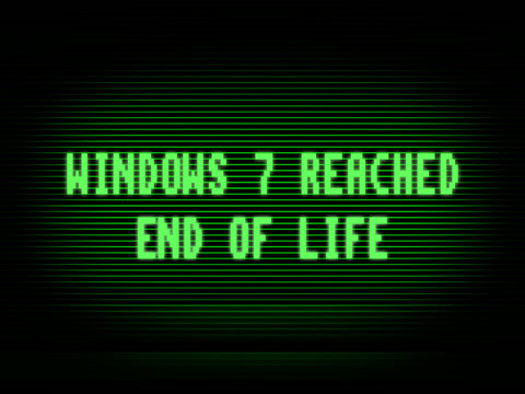 Windows 7 end of life illustration background