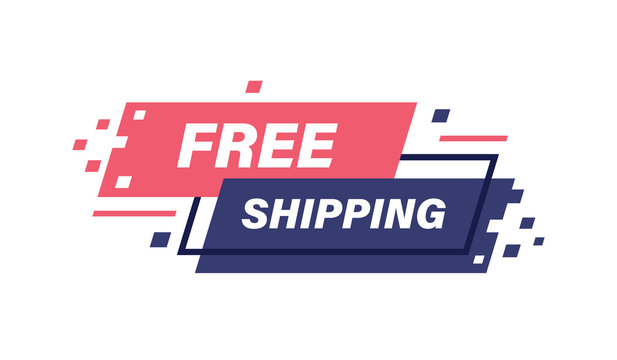 Premium Vector  Free fast shipping banner. illustration.