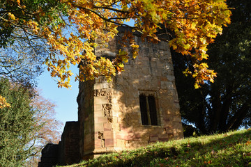 Obraz premium Old Ruin Church Autumn Colours.