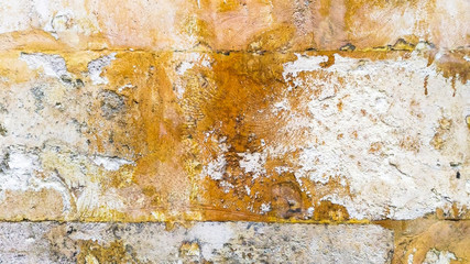 textured old antique bricks in fortres wall