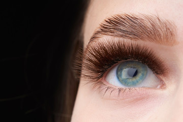 Naklejka premium Closeup fashion eyes visage,eyebrows beautiful