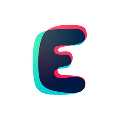 Overlapping gradient letter E logotype.