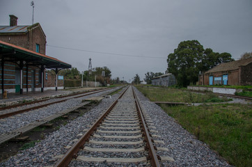 Fototapeta na wymiar Old railways in argentina