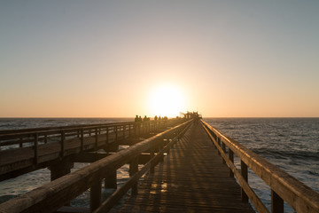 Sunset at the Jetty in Swakopmund, Namibia, Africa