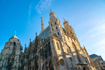 Fototapeta na wymiar St. Stephen's Cathedral in Vienna and the seat of the Archbishop of Vienna.