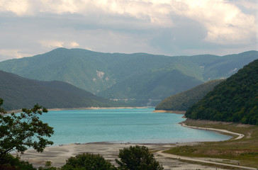 lake and mountains